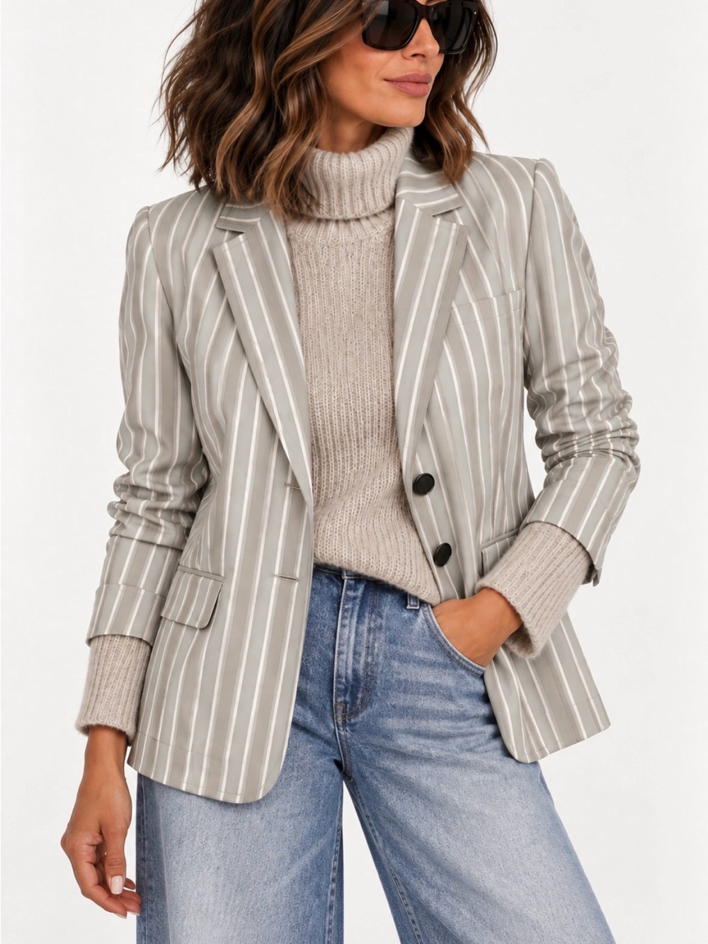 Lafayette 148 New York Striped Blazer – Size 14